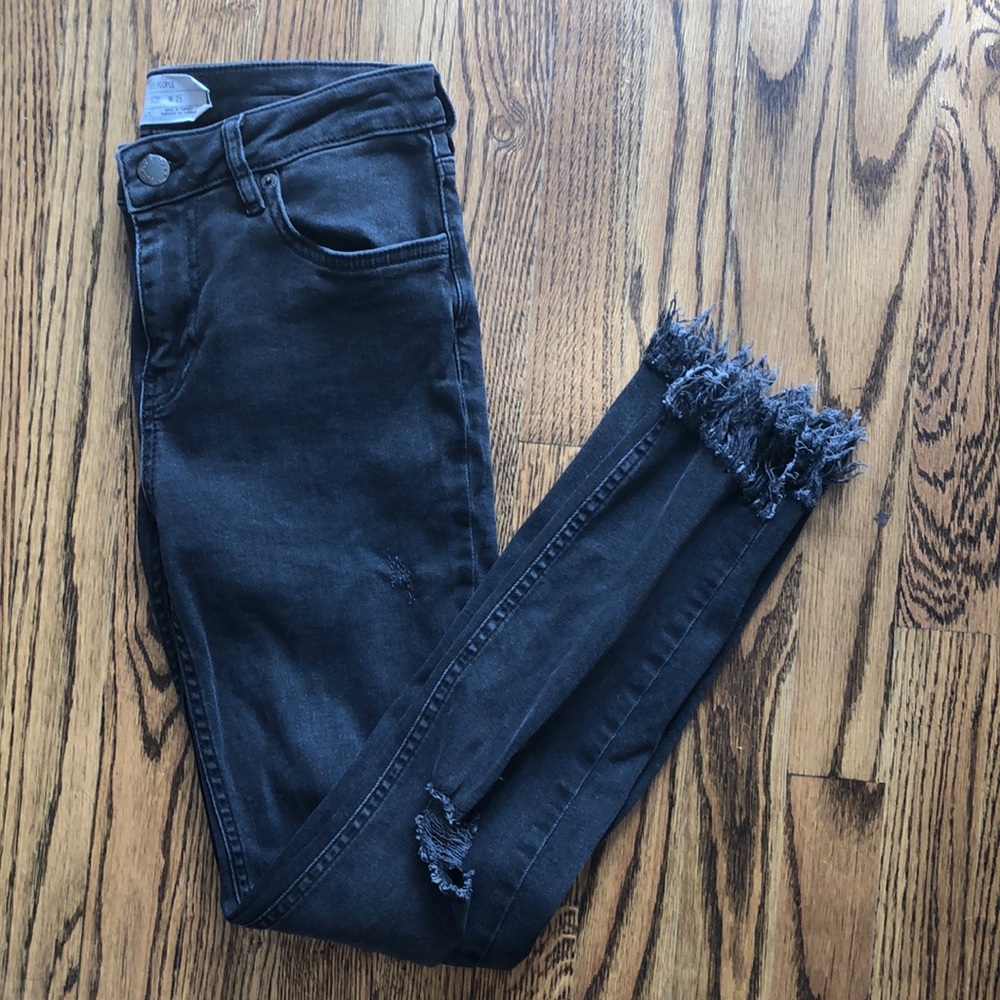 Distressed free people jeans